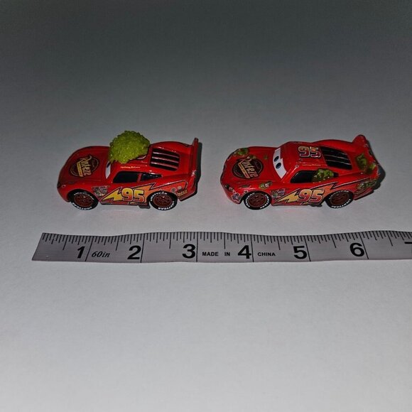 5 Disney Cars Lightning McQueen Diecast Lot Grand Prix Rusteze Tumbleweed Cactus - Picture 15 of 16